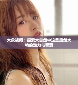 大象视频：探索大自然中这些庞然大物的魅力与智慧