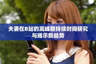 夫妻在B站的高峰期持续时间研究与揭示新趋势