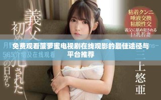 免费观看菠萝蜜电视剧在线观影的最佳途径与平台推荐